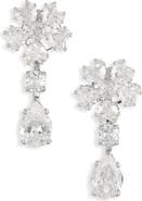 Cara Crystal Flower Drop Earrings