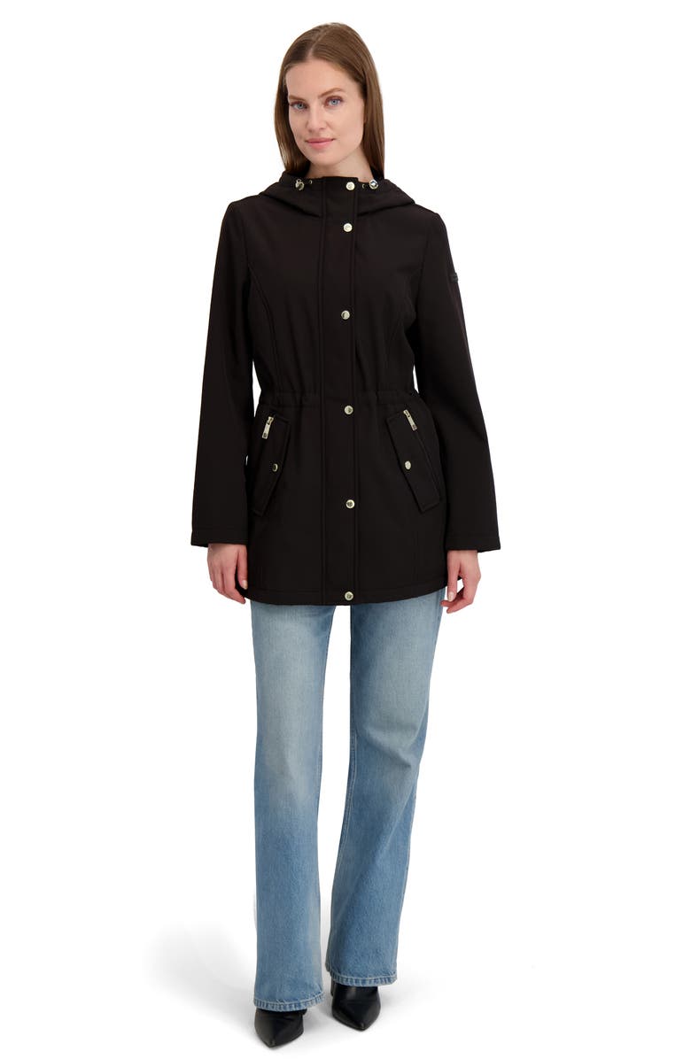 Laundry by Shelli Segal Fleece Lined Hooded Jacket, Alternate, color, Black