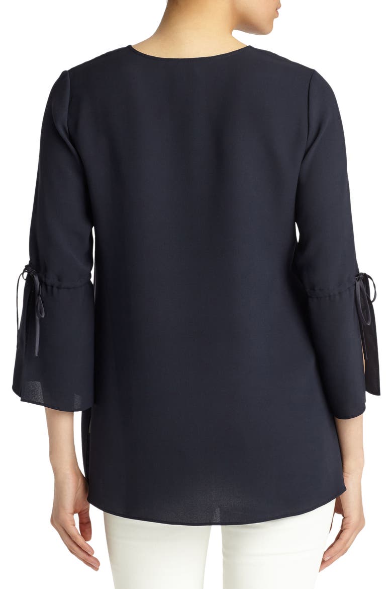 Sela Silk Blouse, Alternate, color, INK