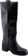 SHUSHOP Zadie Faux Leather Knee High Boot
