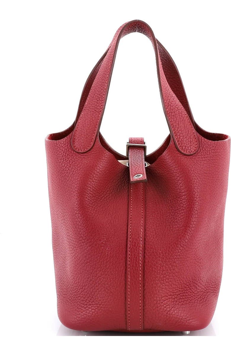 Pre-Owned Hermes Picotin Lock Bag Clemence PM, Main, color, Rubis