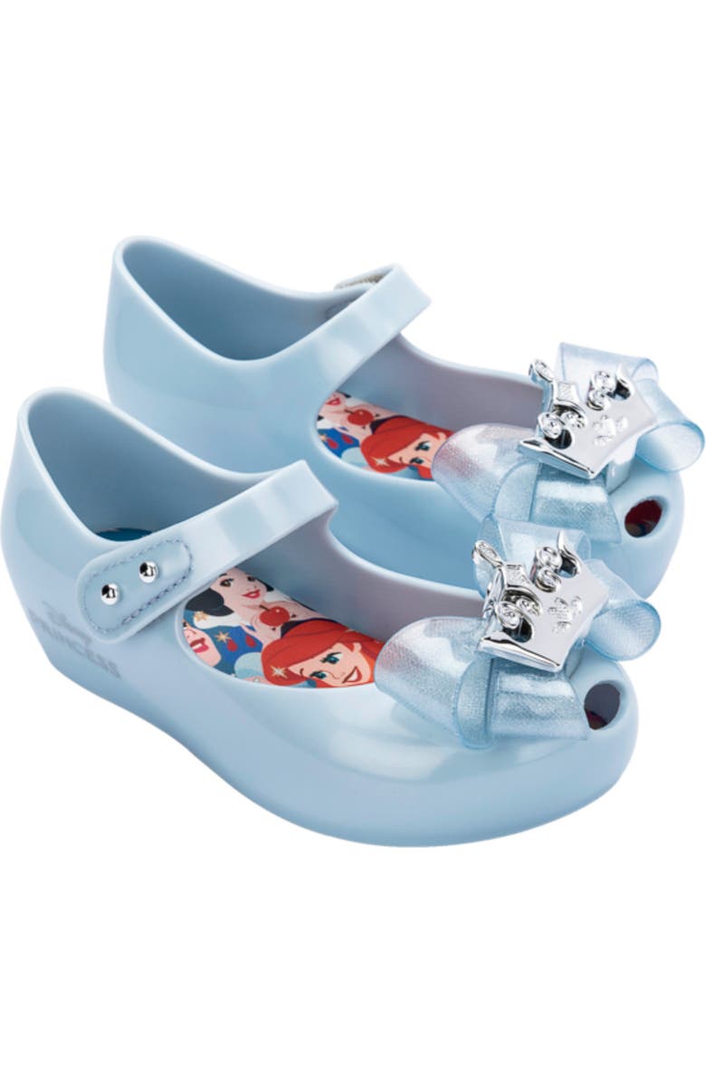 Mini Melissa Kids' Disney Princess Mary Jane Flat, Main, color, Pearly Blue