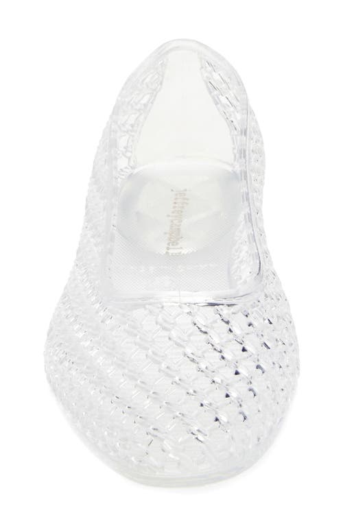 Jeffrey Campbell Bestie Jelly Flat In Transparent