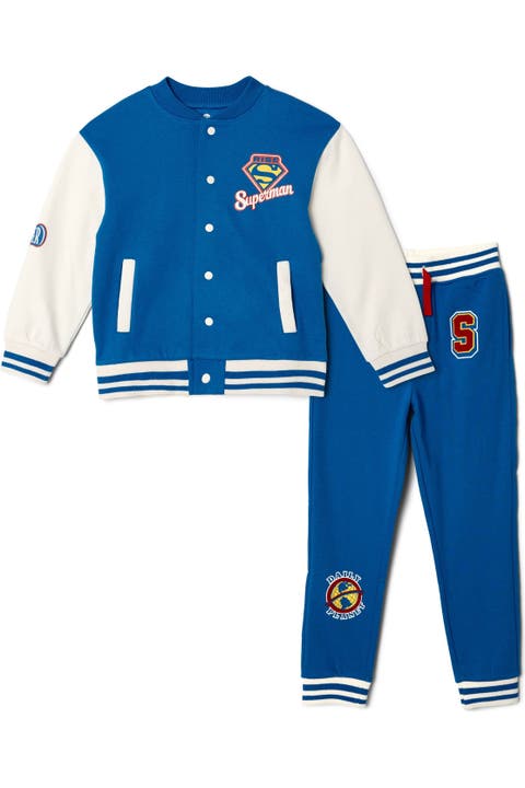 Justice League Fleece Varsity Jacket and Pants Set