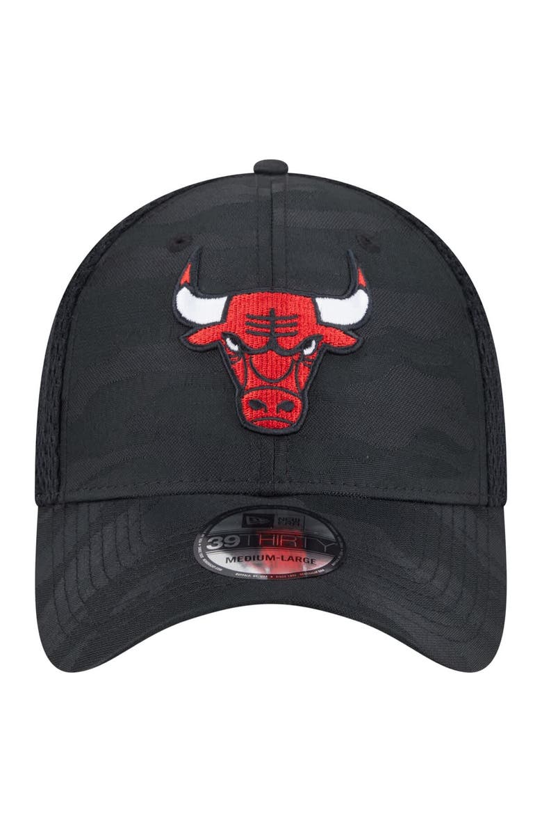 New Era Men's New Era Black Chicago Bulls Subtle Camo 39THIRTY Flex Hat, Alternate, color, Black