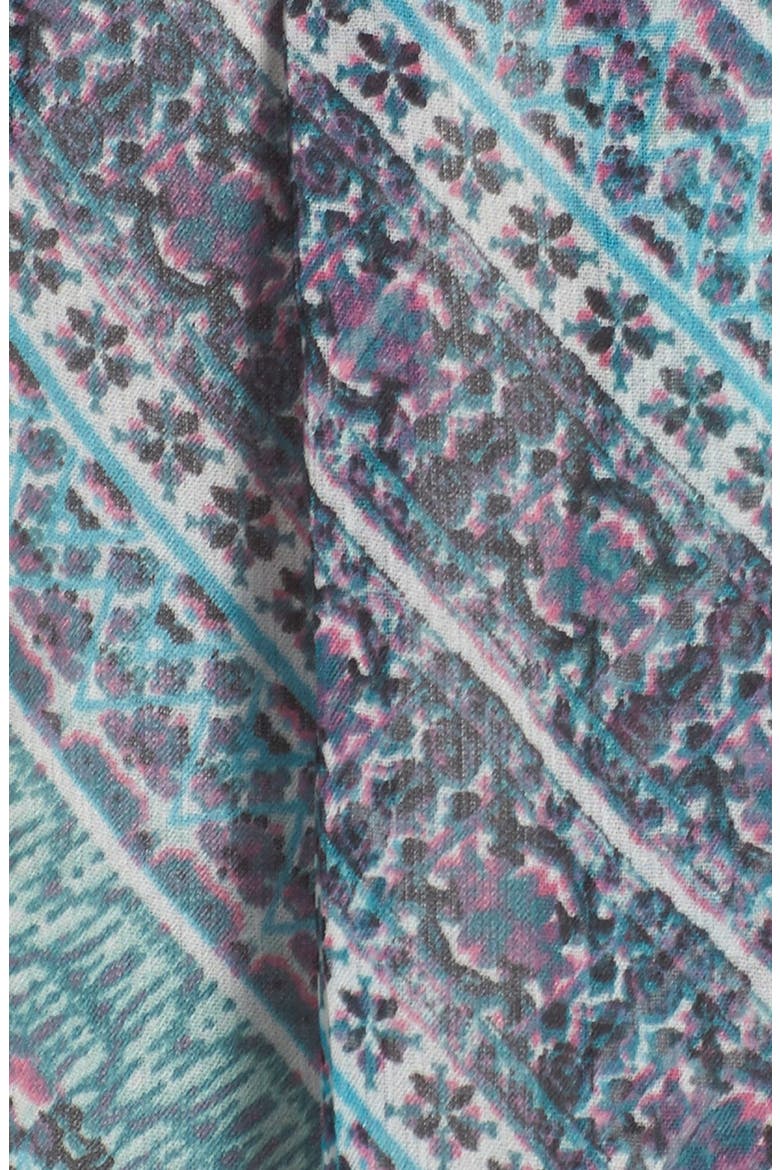 BCBGeneration 'Mosaic Me' Embroidered Scarf, Alternate, color, BLACK MULTI