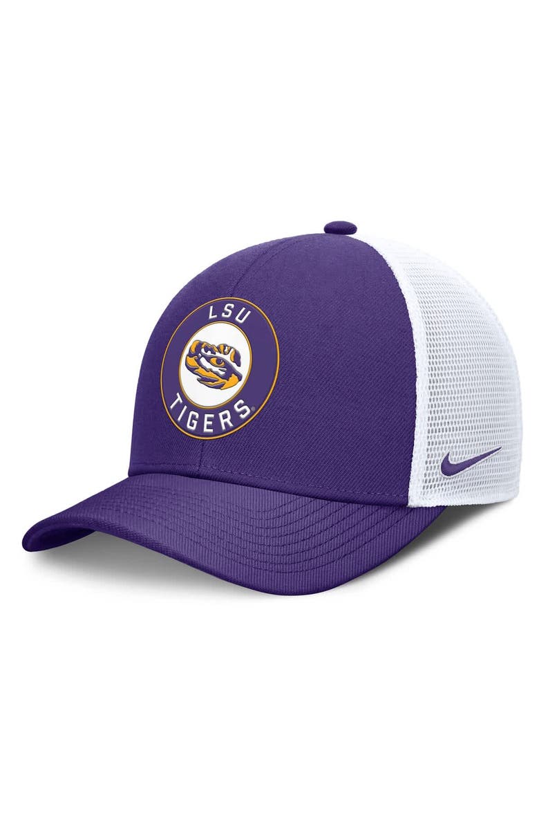 Nike Men's Nike Purple/White LSU Tigers Rise Primetime Performance Trucker Adjustable Hat, Main, color, Purple