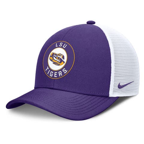 Men's Nike Purple/White LSU Tigers Rise Primetime Performance Trucker Adjustable Hat