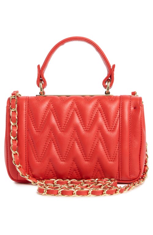Valentino By Mario Valentino Beatriz Quilted Leather Top Handle Bag In Red