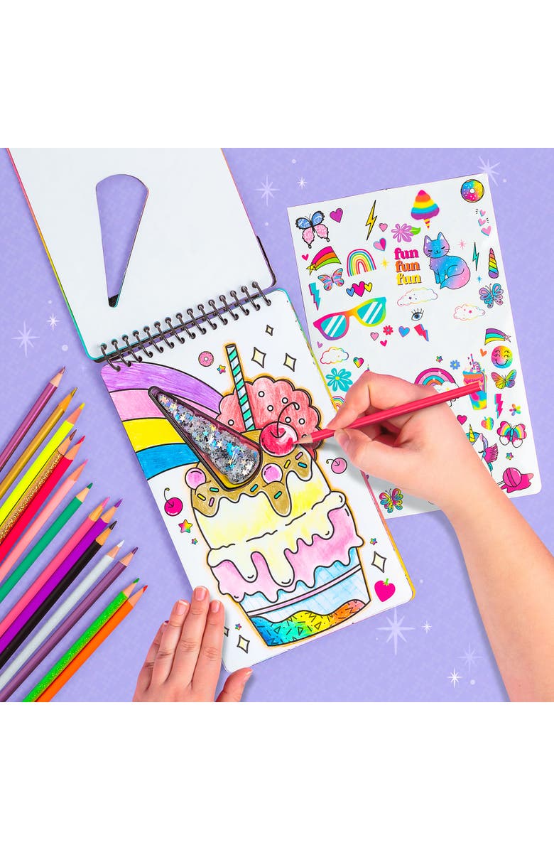 Fashion Angels I Heart Fashion Sketch Set, Design Pad, 10 Crayons, Alternate, color, Multicolored