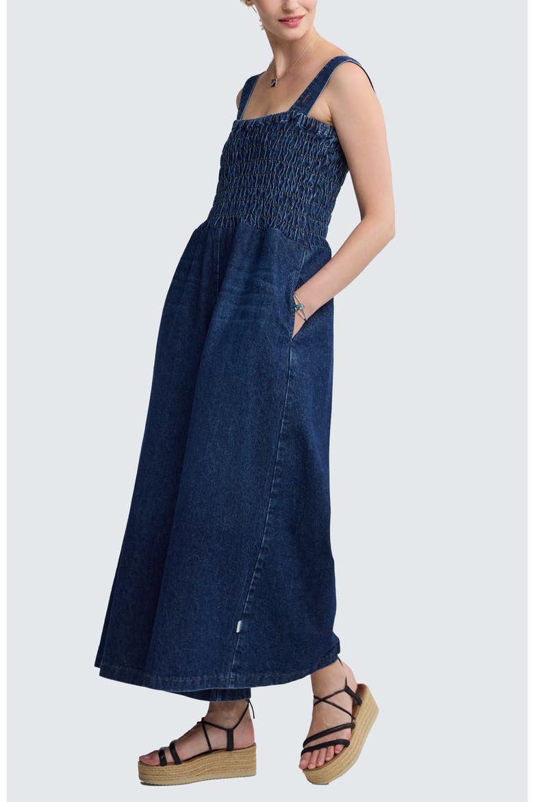 Wren Architectural Denim Jumpsuit, Alternate, color, Indigo Denim