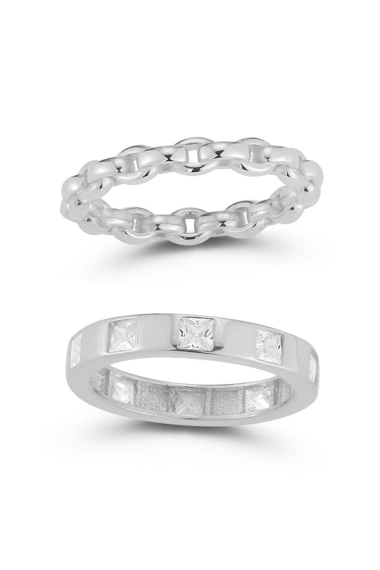 Set of 2 Rings, Main, color, SILVER