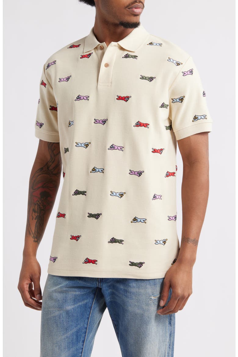 Universe Embroidered Polo, Main, color, FOG