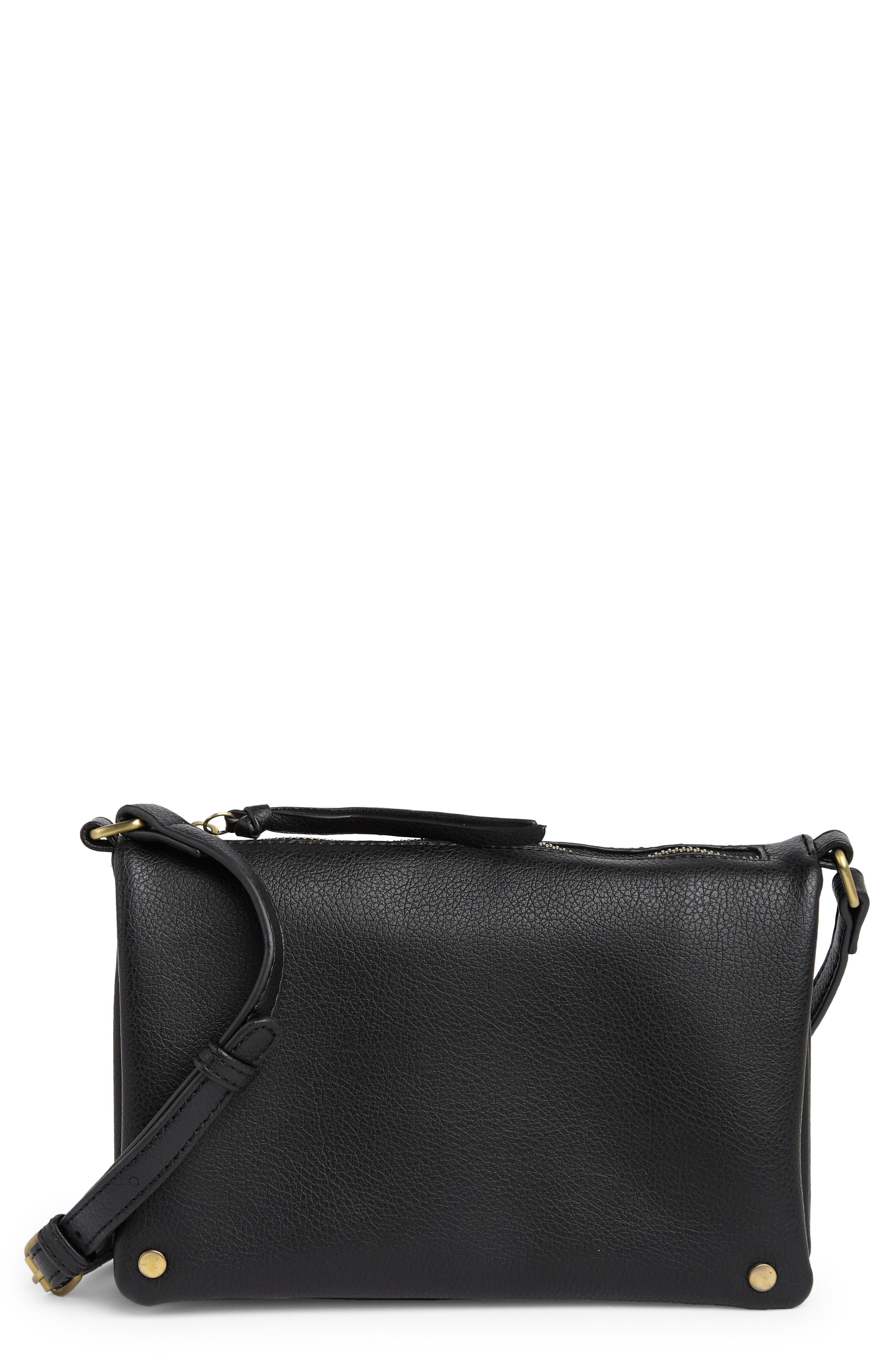 Street Level Medium Faux Leather Crossbody Bag, Main, color, 