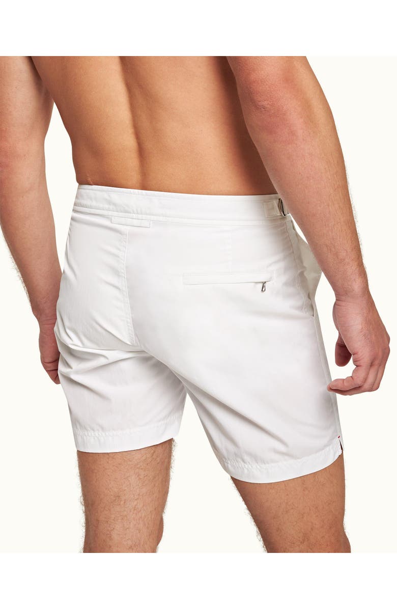 Orlebar Brown Bulldog Mid-Length Swim Shorts, Alternate, color, White