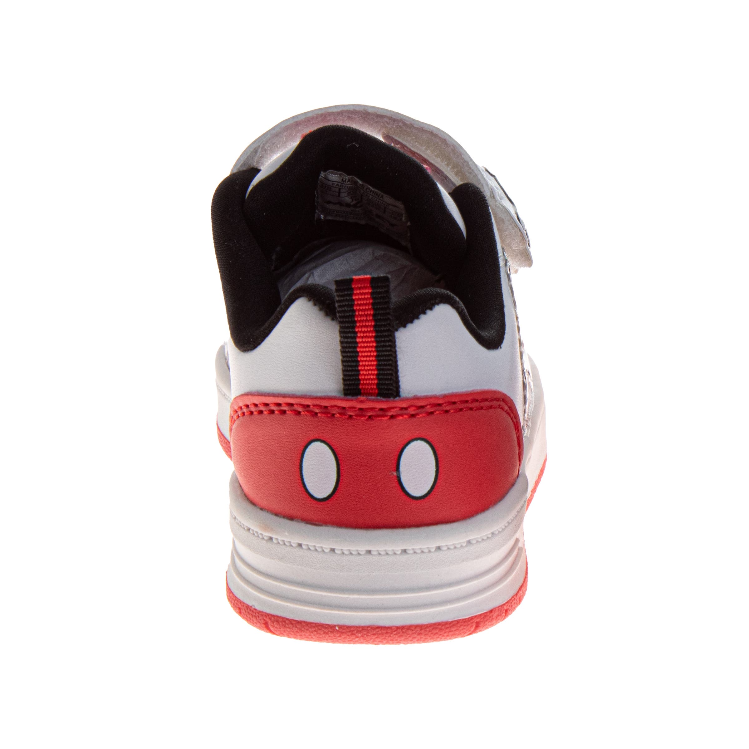 Disney Mickey Mouse Sneakers Boys' Comfortable Stylish, Alternate, color, White Red