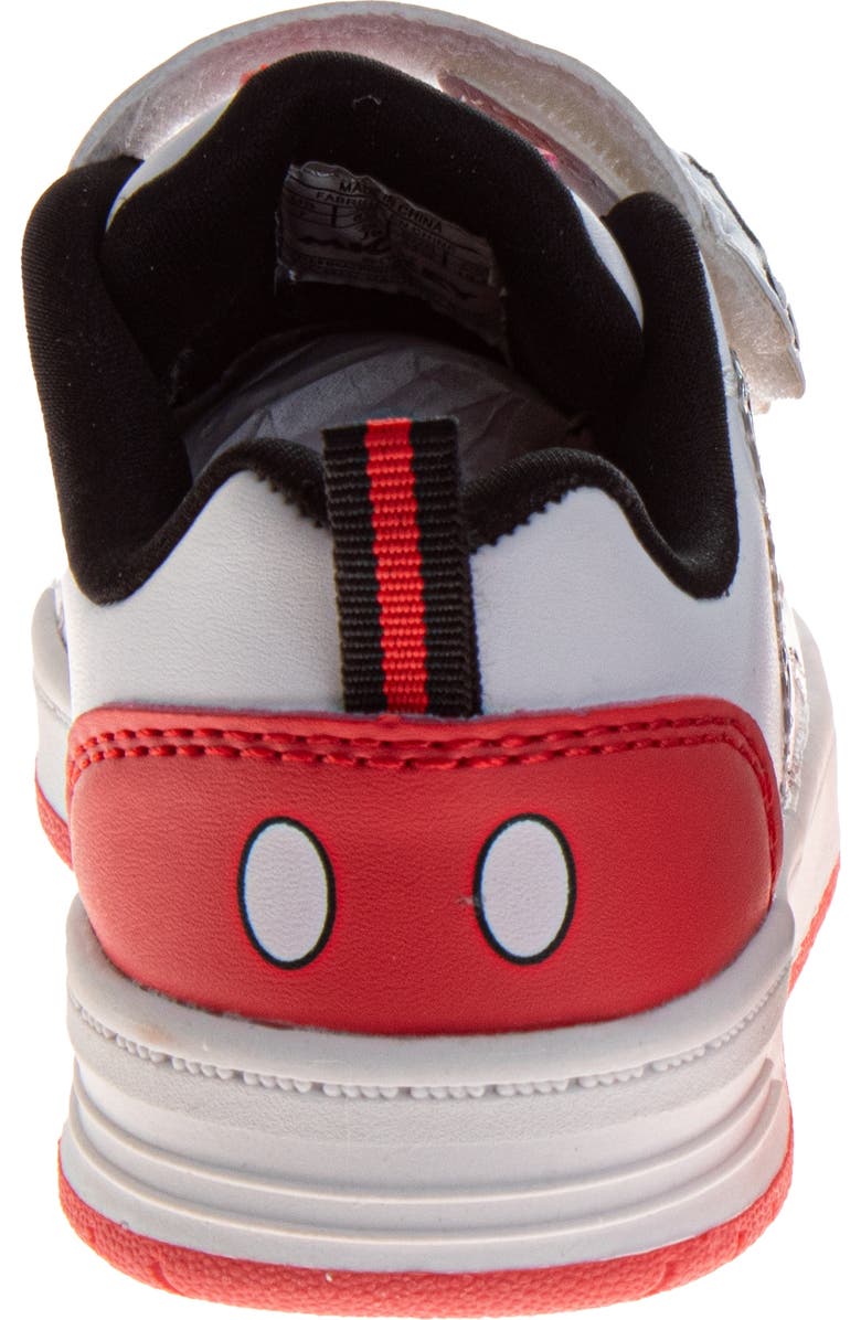 Disney Mickey Mouse Sneakers Boys' Comfortable Stylish, Alternate, color, White Red