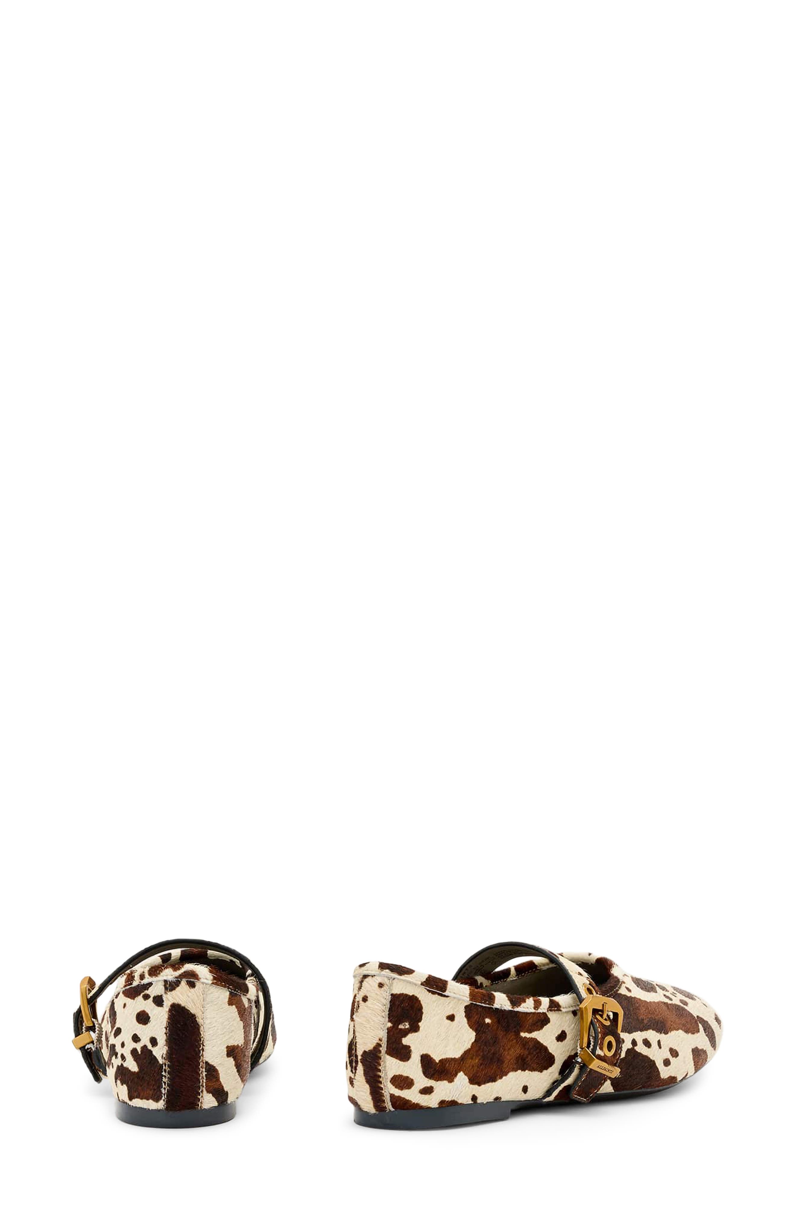Hollie Mary Jane Flat, Alternate, color, COW PRINT