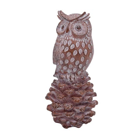 Rustic Owl Figurine Fall Decor