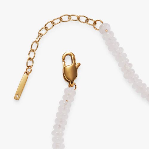 Alex And Ani Clear Quartz Semi-precious Beaded Anklet In Multi