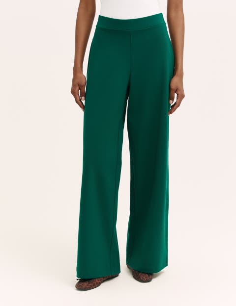 Finery London Kenzie Ponte Jersey Wide Leg Trousers