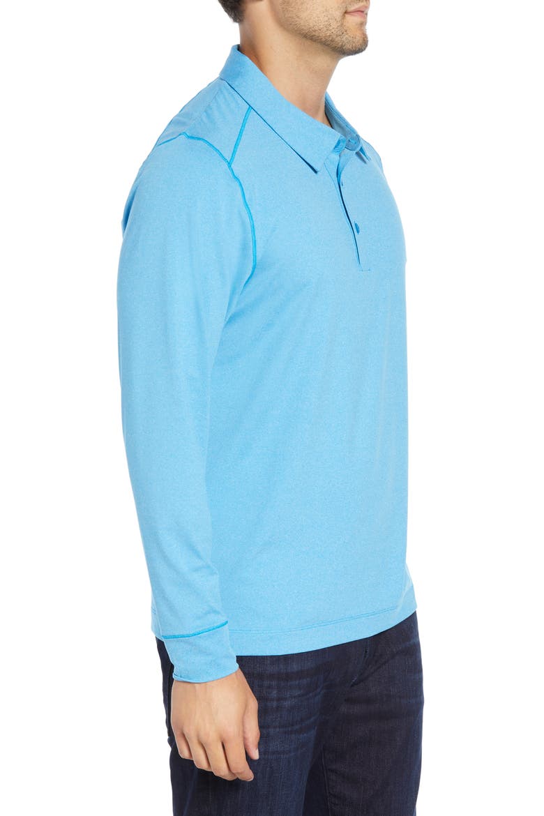 Matthew DryTec Long Sleeve Polo, Alternate, color, ORBIT HEATHER