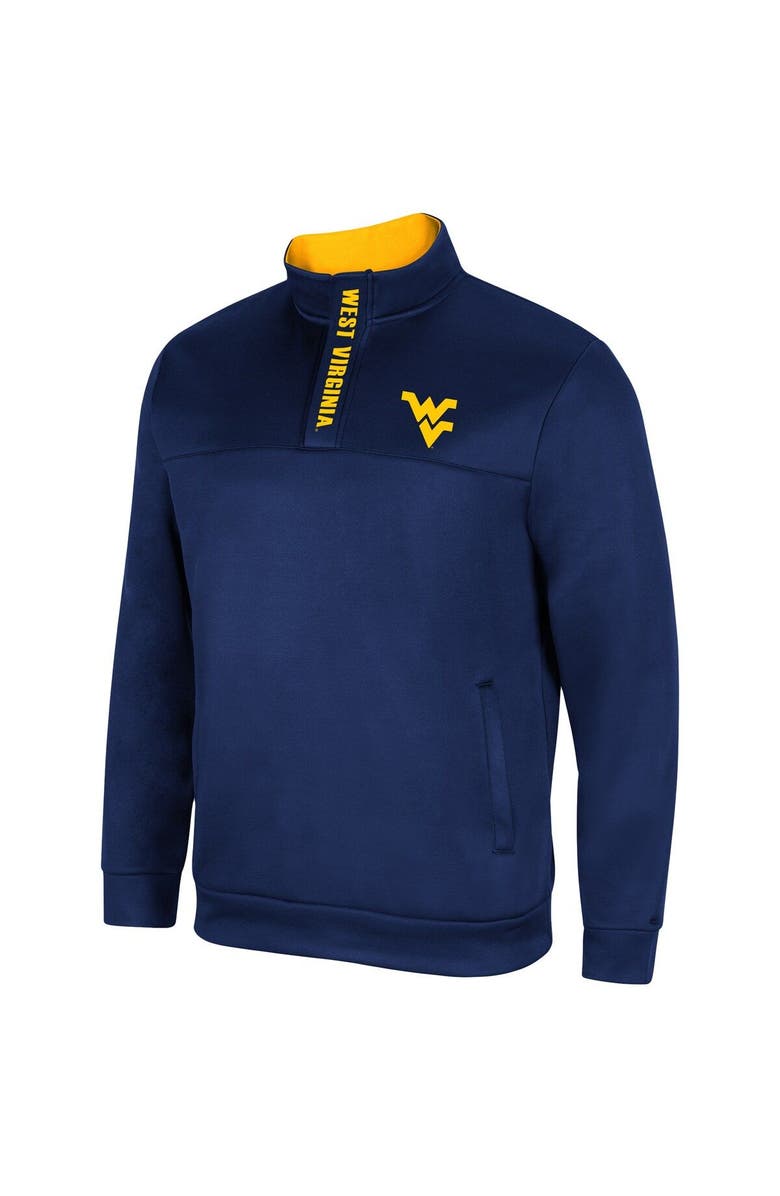 COLOSSEUM Men's Colosseum Navy West Virginia Mountaineers No Tomorrow Quarter-Zip Jacket, Alternate, color,