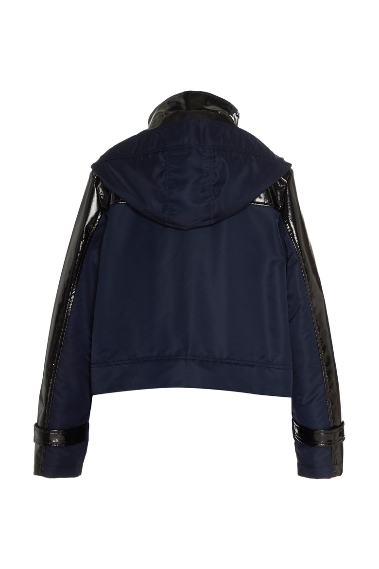 Water-Resistant Cropped Raincoat, Alternate, color, Navy / Black