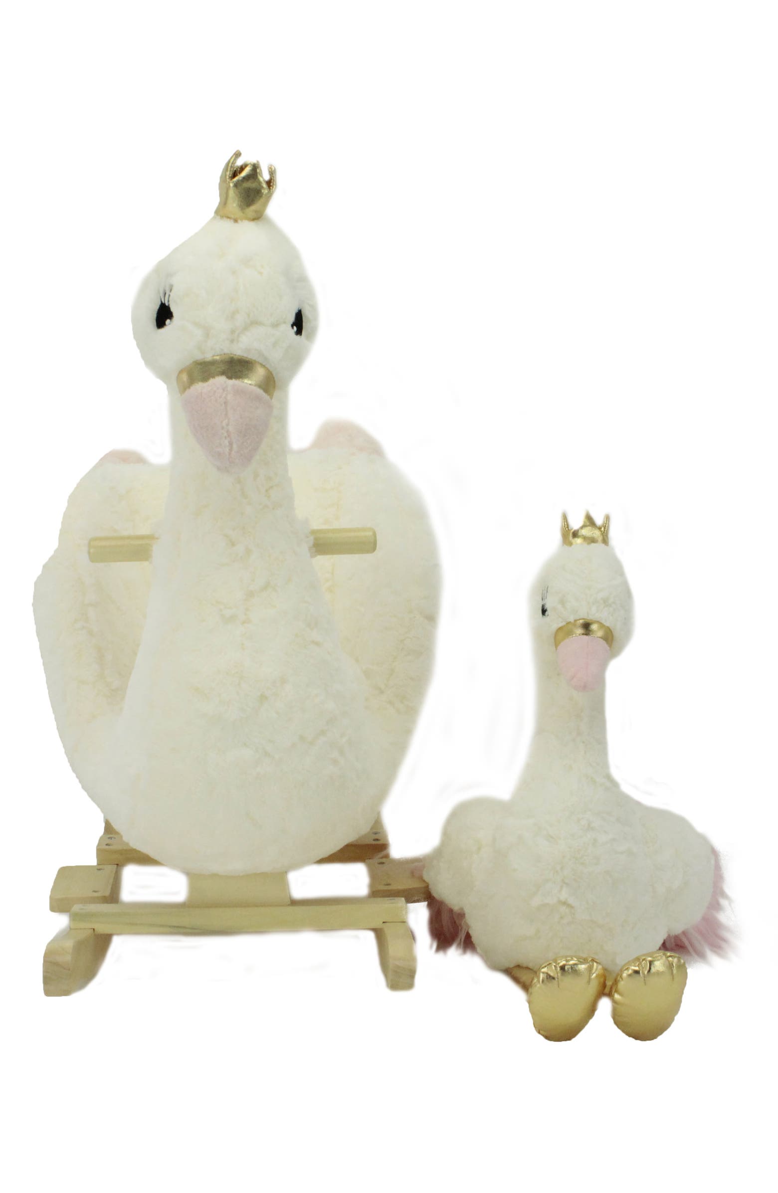 Soft Landing Darling Duo Swan Rocker & Toy Set | Nordstrom