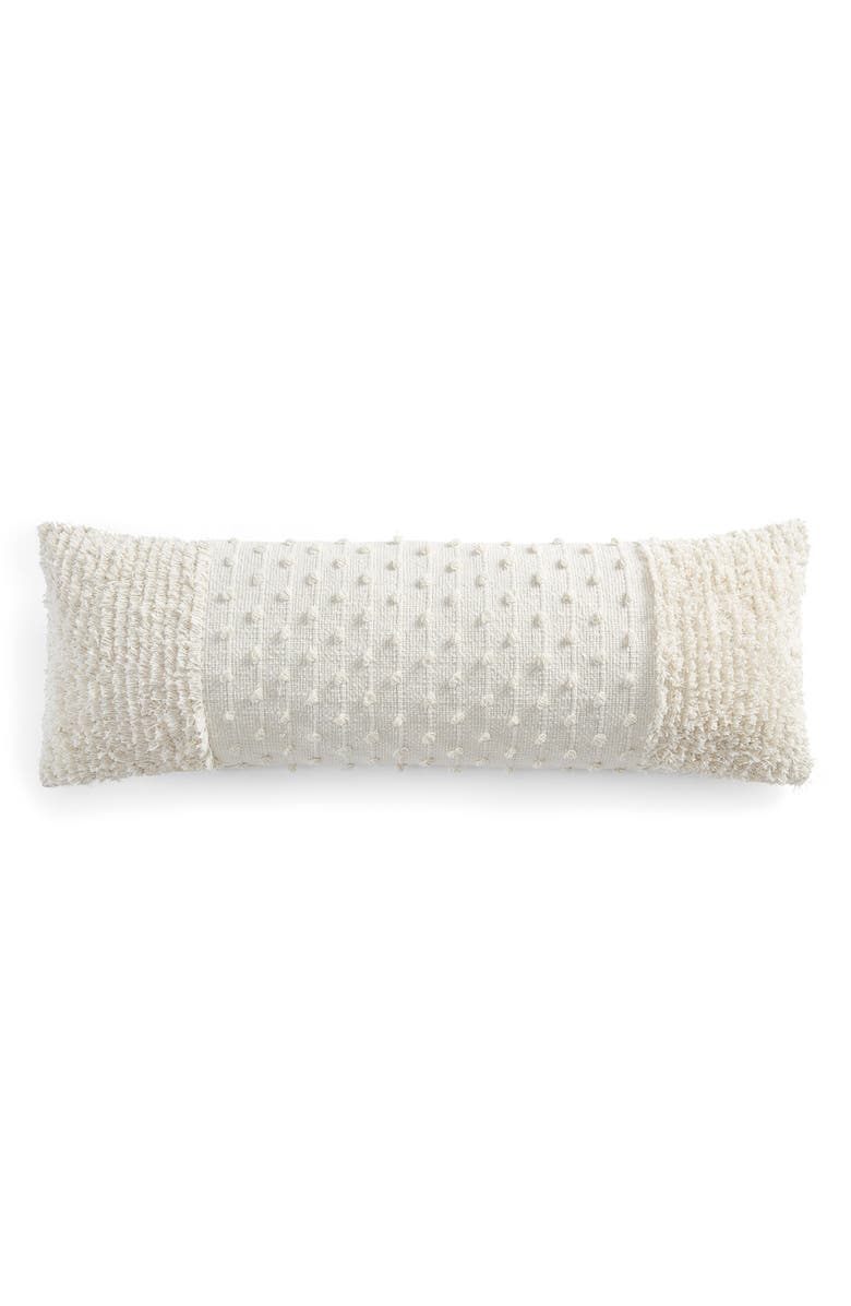 DKNY Pure Emma Lumbar Pillow, Main, color, Ivory
