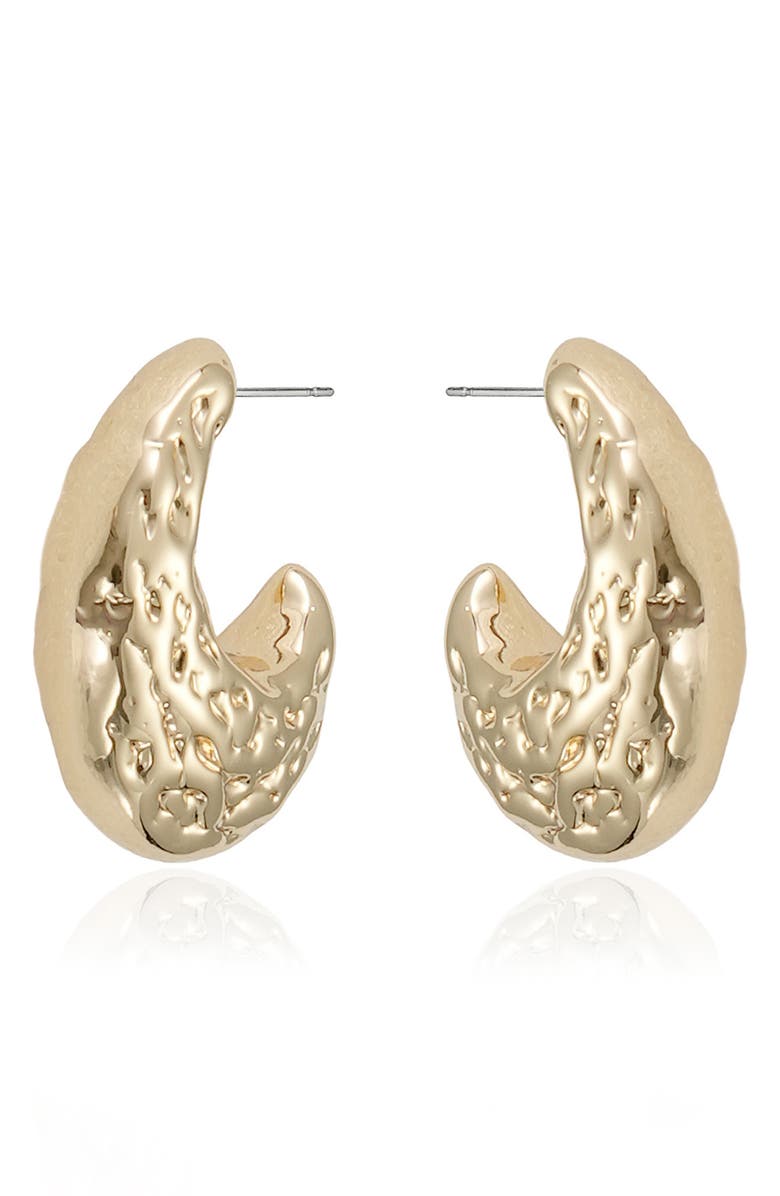 Ettika Textured Small Hoop Earrings, Alternate, color,