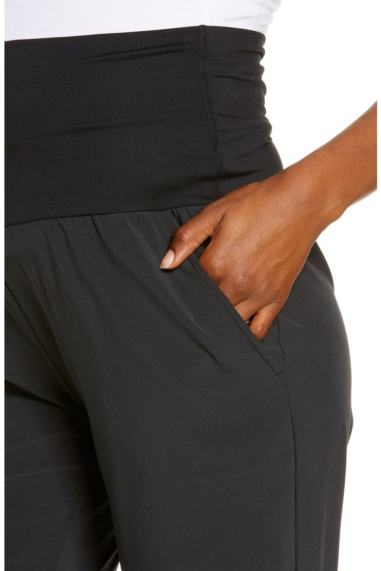 Getaway Crop Maternity Pants, Alternate, color, BLACK