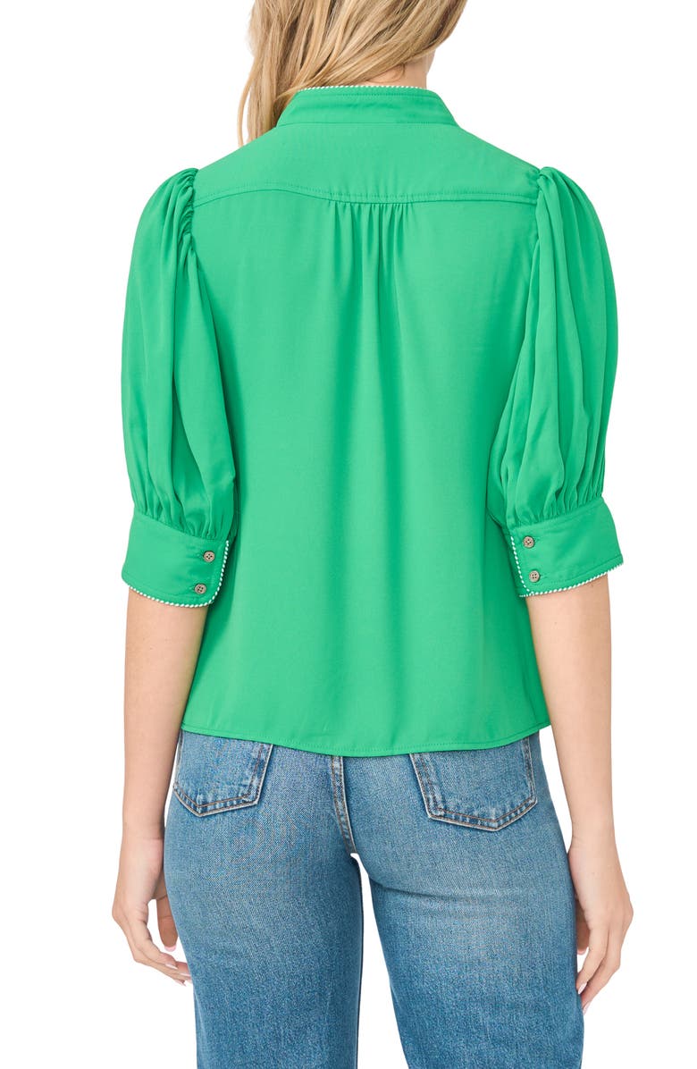 CeCe Pearce Puff Sleeve Top, Alternate, color, Vibrant Kelly
