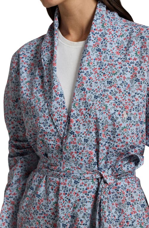 Polo Ralph Lauren Floral Cotton Long Robe In Petite Floral