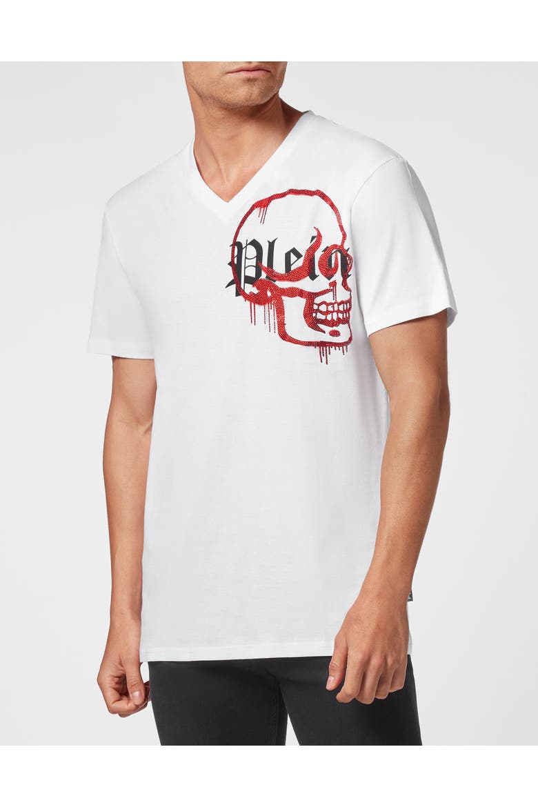 T-Shirt Round Neck Men, Main, color, white