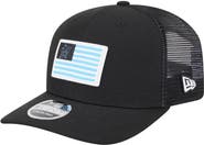 New Era Men's New Era Black Miami Marlins Flag 9SEVENTY COOLERA Stretch-Snap Hat