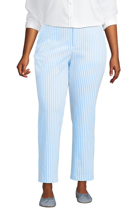 Mid Rise Classic Straight Leg Chino Ankle Pants