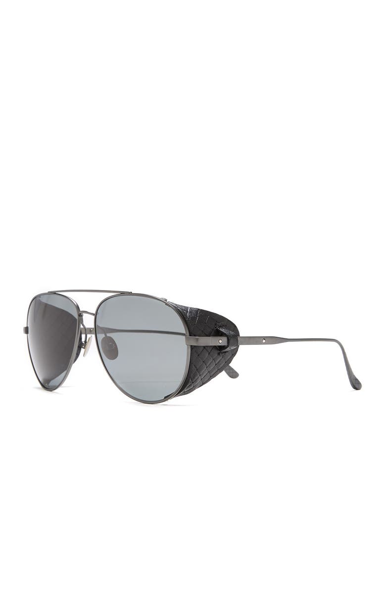 Bottega Veneta 61mm Pilot Sunglasses, Main, color, 