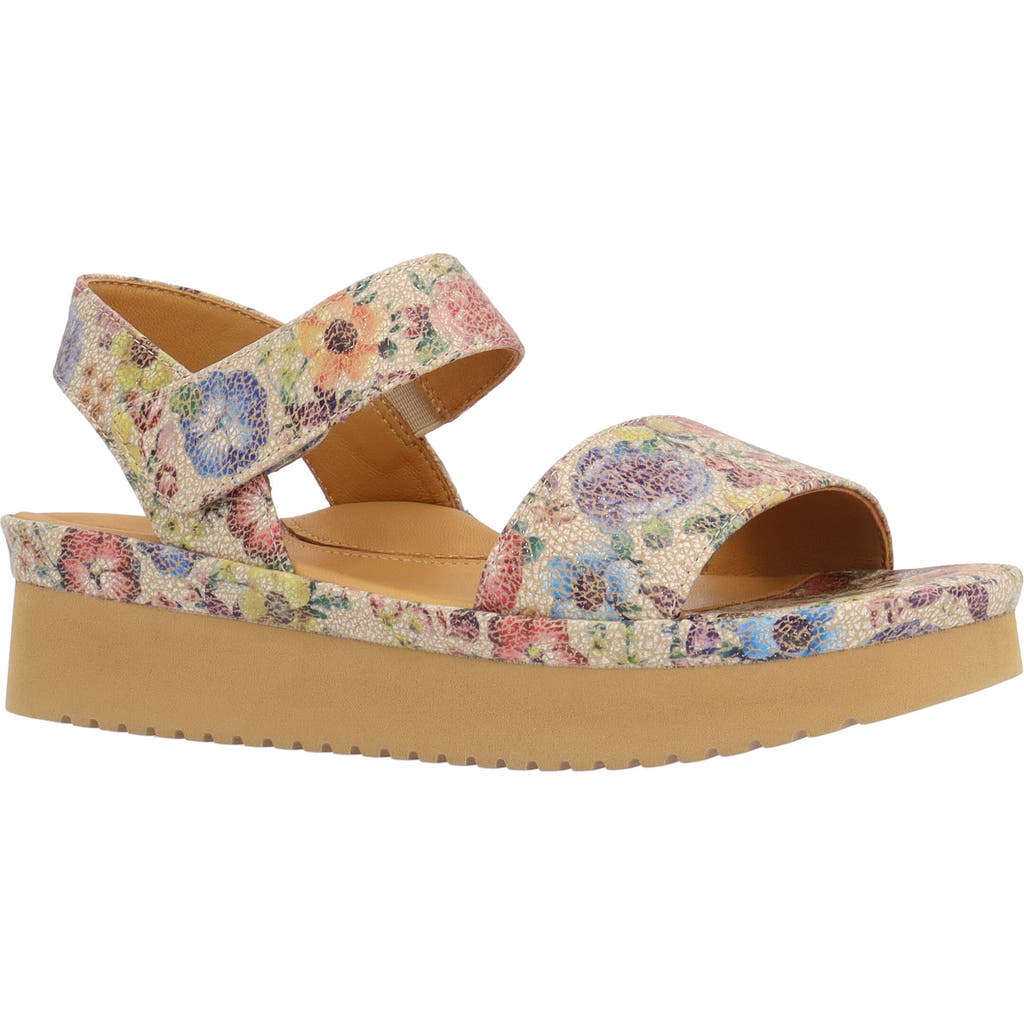 L'amour Des Pieds Abrilla Slingback Platform Sandal In Beige/pastel