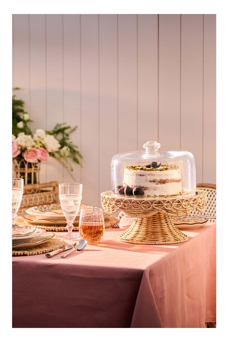 Provence Rattan Cake Stand, Alternate, color, WHITEWASH