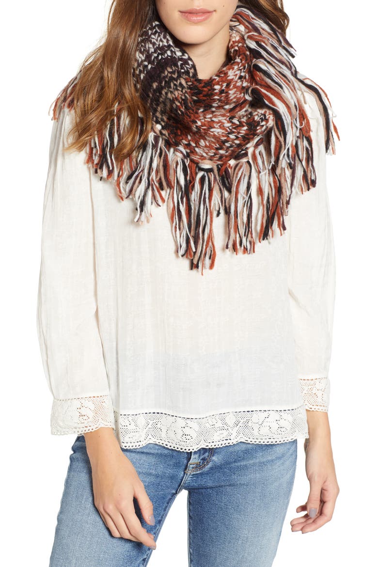 Chunky Degrade Infinity Scarf, Main, color, PICANTE