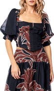 CIEBON Caribla Puff Sleeve Corset Top
