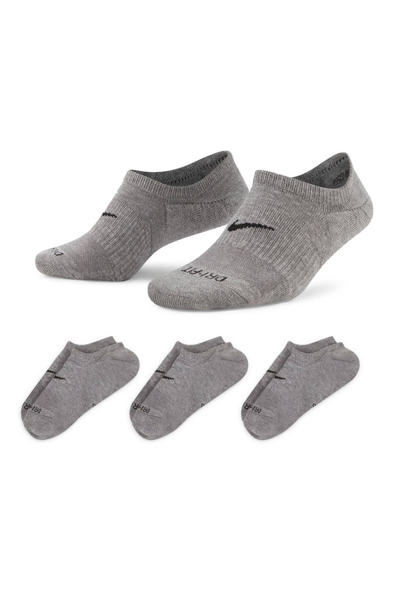 3-Pack Everyday Plus No-Show Socks, Alternate, color, GREY