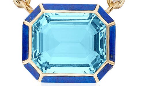 Goshwara Melange Emerald Cut Pendant Necklace In Gold