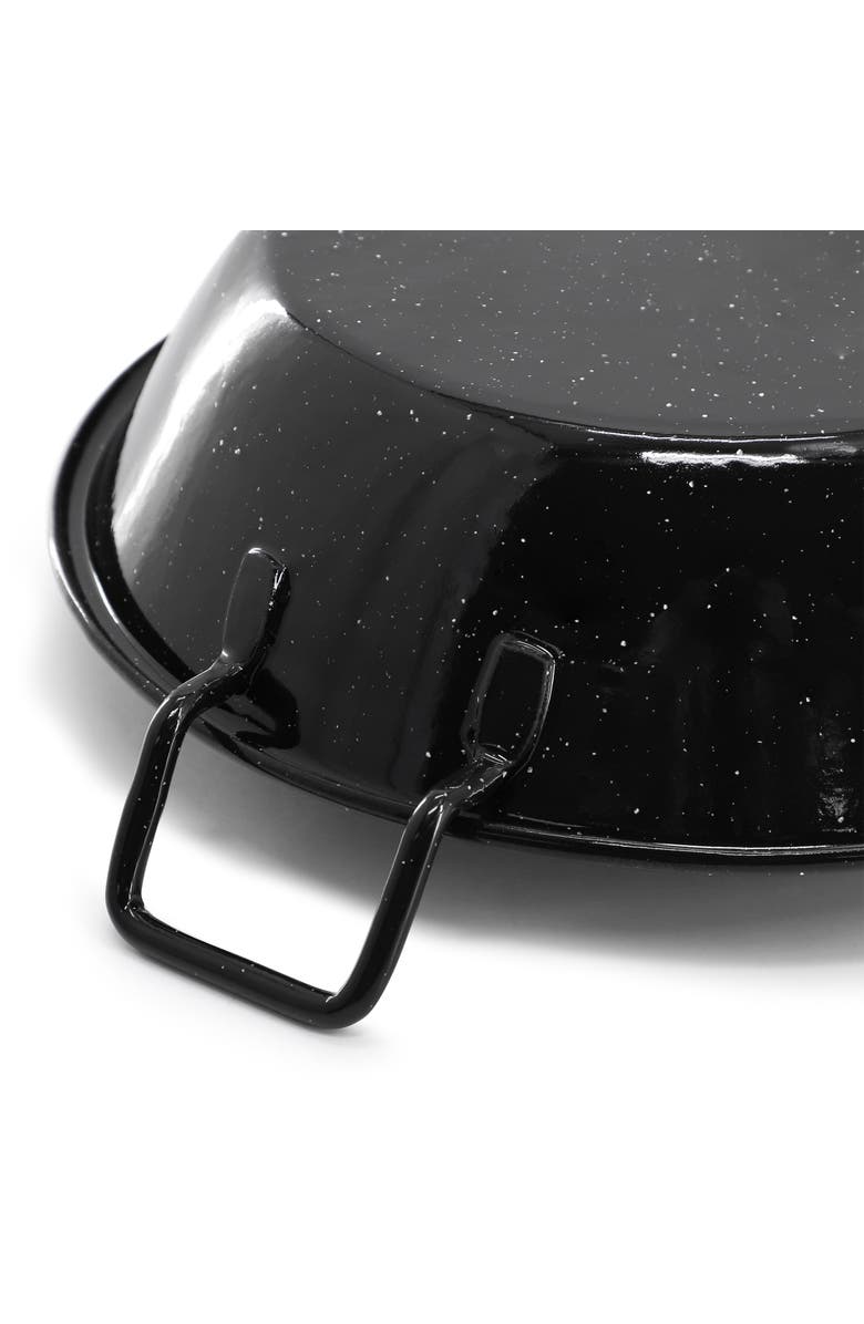 OSTER Castillo 9.5in Enameled Steel Paella Pan, Alternate, color, Speckle Black
