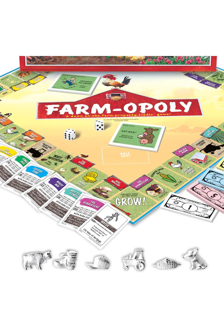 Farmopoly Monopoly Board Game, Alternate, color, Multicolored