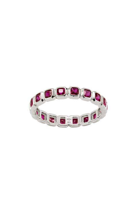 Cubic Zirconia Eternity Birthstone Ring