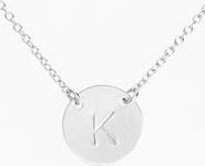 Nashelle Sterling Silver Initial Disc Necklace