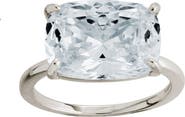 Sterling Forever East West Cubic Zirconia Ring