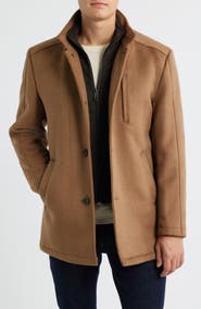 Johnston & Murphy Upton Car Coat with Removable Bib